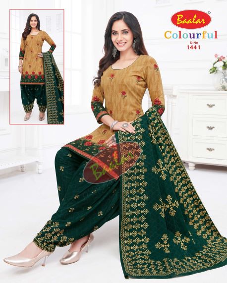 Baalar Colourful 14 Printed Cotton Casual Daily Wear Dress Material Collection